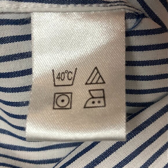 U.S. Polo Association Mens Long Sleeve‎ Button Down White Blue Striped Shirt M - Picture 6 of 8